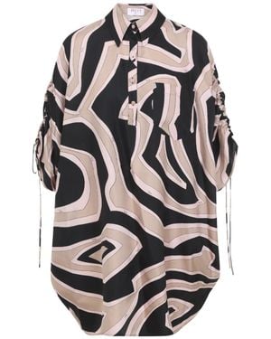 PUCCI Pucci Abstract Print Shirt Dress - Grey