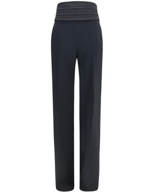 Ermanno Scervino High-Waisted Straight Pants - Blue