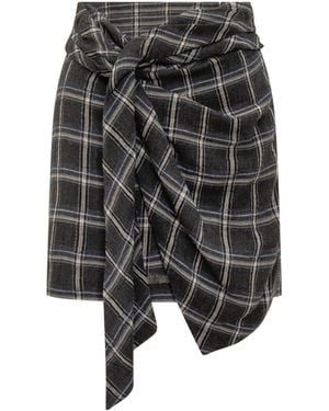 Isabel Marant Lace-Up Skirt - Gray