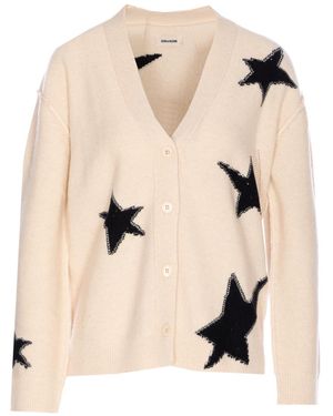 Zadig & Voltaire Star Button Cardigan - Natural