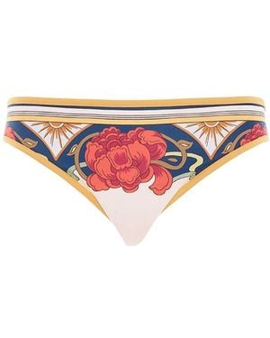 La DoubleJ Tropical-Print Bikini Bottoms - Pink