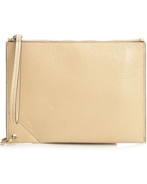 Chloé Zipper Clutch - Natural