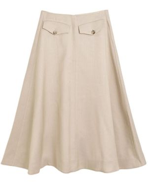 By Malene Birger Pocketed Skirt - Natural