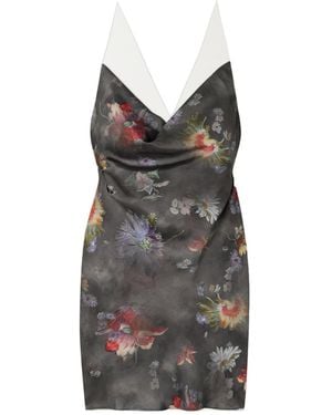 Y. Project Floral-Print Recycled-Satin Mini Dress - Multicolour