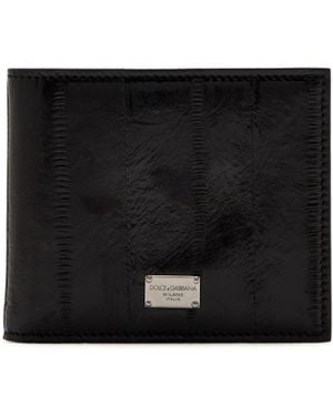 Dolce & Gabbana Logo Plaque Bi-Fold Wallet - Black