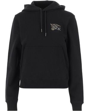 Burberry Crystal Ekd Hoodie - Black