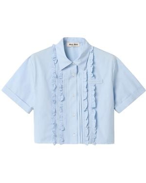 Miu Miu Poplin Shirt - Blue