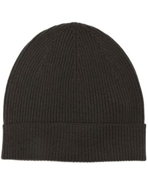 Rick Owens Ribbed Knit Hat - Black