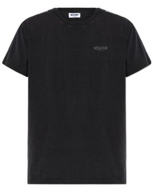 Moschino Logo Tape T-Shirt - Black