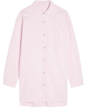 Agolde Solid-Colour Denim Shirt - Pink