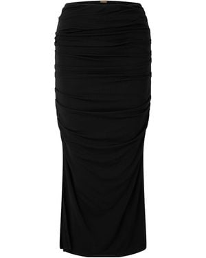 Cult Gaia Solid Colour Midi Skirt - Black