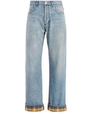 Dior Logo Patch Straight-Leg Jeans - Blue