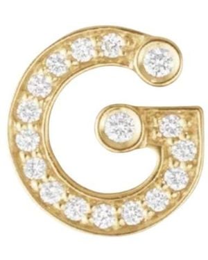 Sophie Bille Brahe Diamond-Encrusted G Earrings - Metallic