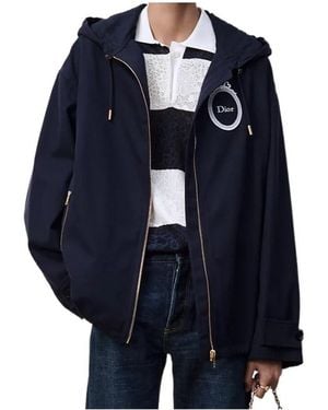 Dior Médaillon Embroidered Anorak - Blue