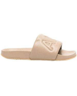 Ambush Quilted Lettering Logo Slides - Natural