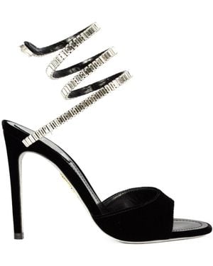 Rene Caovilla René Caovilla Spark Velvet Sandals - Black