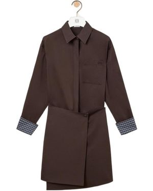 Loewe Long Sleeve Dress - Brown