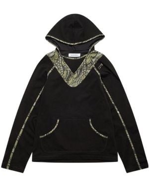 Kiko Kostadinov Pattern Trim Hoodies - Black