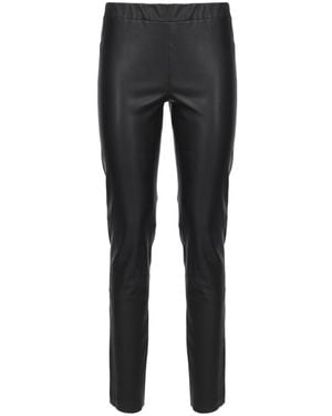 Arma Leather Skinny Pants - Black