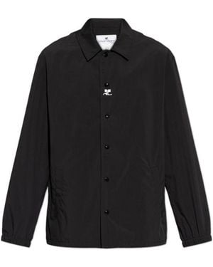 Courreges Shirt-Style Casual Jacket - Black