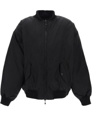 Wardrobe NYC Quilted Reversible Bomber Jacket - Black