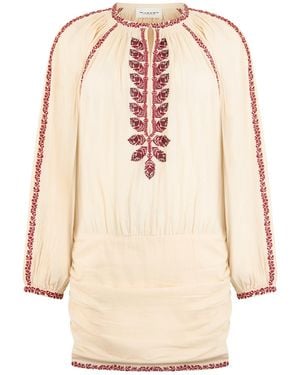 Isabel Marant Isabel Marant Étoile Embroidered Short Dress - Natural