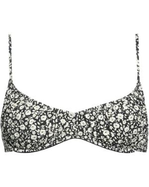 Tory Burch Floral Bikini Top - Grey