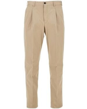 Pt Pantaloni Hamptons Twill Trousers - Natural