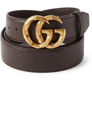 Gucci Logo Plaque Belt - Brown