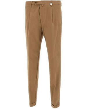 Myths Zeusp Slim Cuffed Trousers - Natural