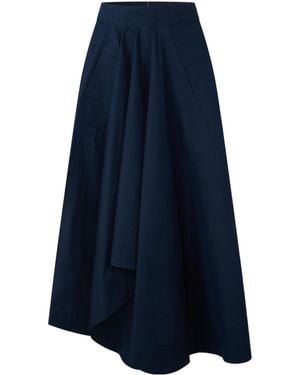 Givenchy Solid Color Midi Skirt - Blue