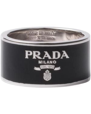 Prada Enamelled Ring - White