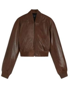Phoebe Philo Pilot Leather Jacket - Brown