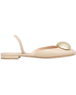 Gianvito Rossi Round Head Muller Shoes - Natural
