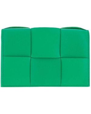 Bottega Veneta Cassette Business Card Case - Green