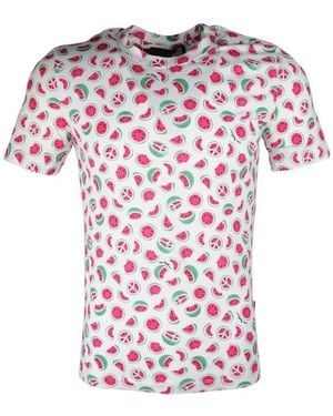 Moschino Watermelon Printed T-Shirt With Round Neck - Pink