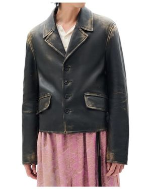 Ann Demeulemeester Malik Fitted Boxy Blouson - Black