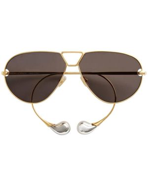 Bottega Veneta Drop Aviator Sunglasses - Multicolour