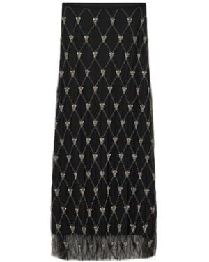AllSaints Ilka Embellished Skirt - Black