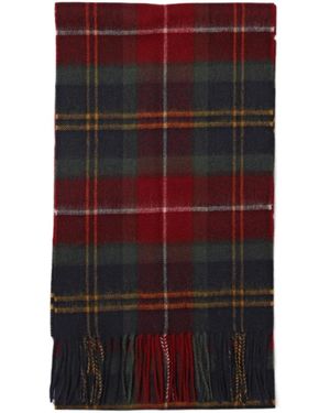 Barbour Tartan Fringed Scarf - Red