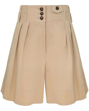 Zimmermann High-Waisted Shorts - Natural