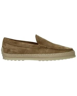 Tod's Round Toe Slip-On Loafers - Green