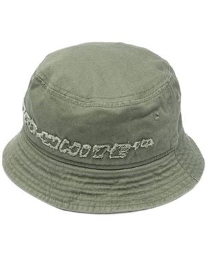 Off-White c/o Virgil Abloh Embroidered Logo Bucket Hat - Green