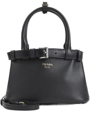 Prada Logo Shoulder Bag - Black