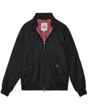 Baracuta G9 Melton Zip Bomber Jacket - Black