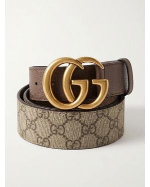 Gucci Monogram Jacquard Buckle Belt - Gray