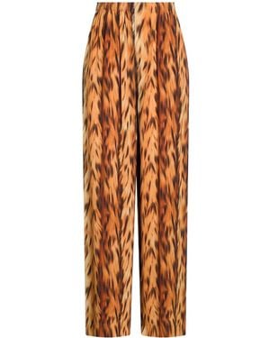 Balenciaga Multi-Color Wide-Leg Pants - Orange