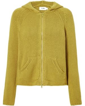 Still Here Cotton Hooded Cardigan - Green