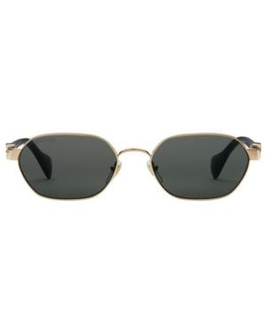 Gucci Eyewear Oval Frame Sunglasses - White