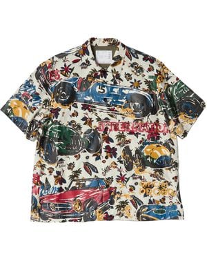 Sacai Graphic Printed Short-Sleeved Shirt - Green